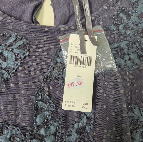 NWT Anthropologie Neomia Applique Lace Tunic Blouse XL - Picture 3 of 5